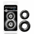 Renegade Double Stack Cock Rings - Black